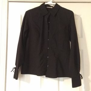 💫 apostrophe Stretch NWOT Button Down Black